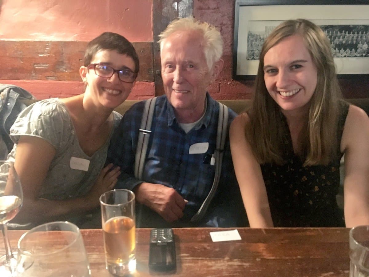 Different generations chatting in a pub