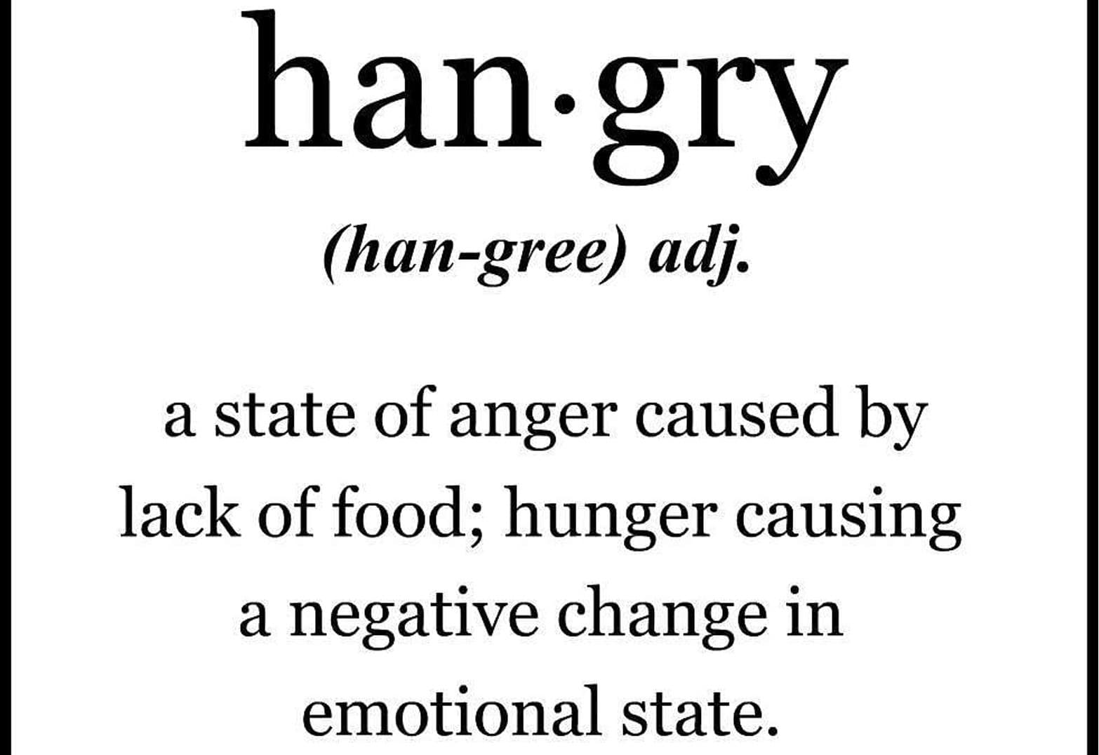 Definition of 'hangry'