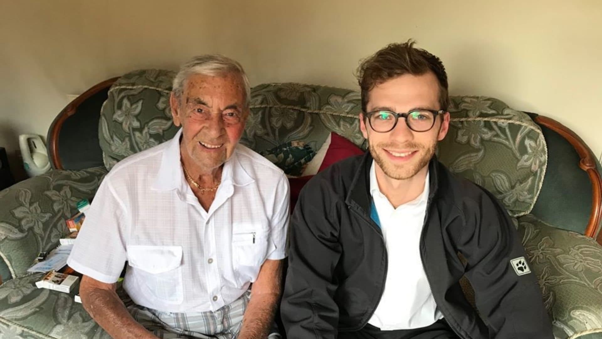 Two men posing together